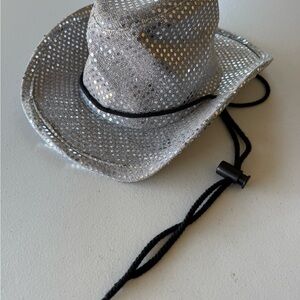 Silver Sequin Cowboy Hat